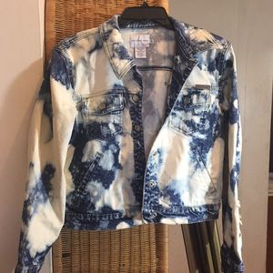 🆕 Calvin Klein Medium Bleached Denim Jacket Oi